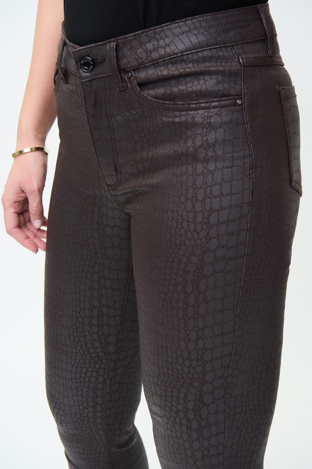 Joseph Ribkoff Croc Skin Textured Pants 241932