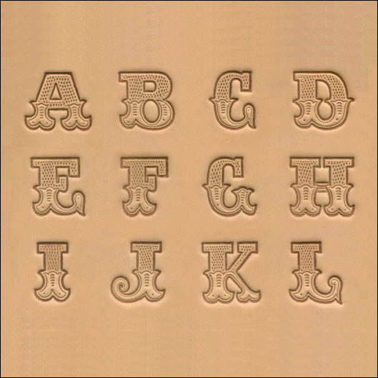 Craftmaster Alphabet Block Leather Stamp Set available in 4 Sizes