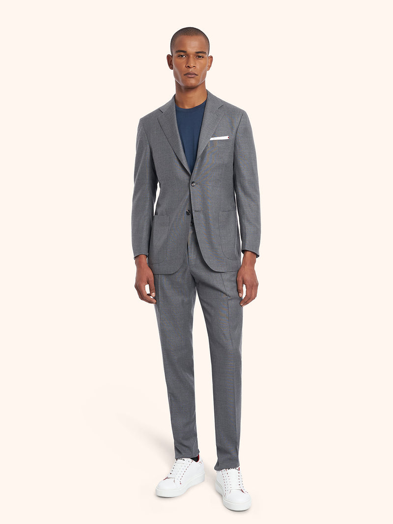 Single-breasted wool suit for man – Kiton USA