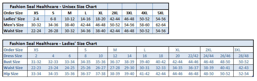 Dickies Lab Coat Size Chart