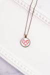 Red Polka Dot Heart Necklace Necklaces Whimsy Spirit Store   