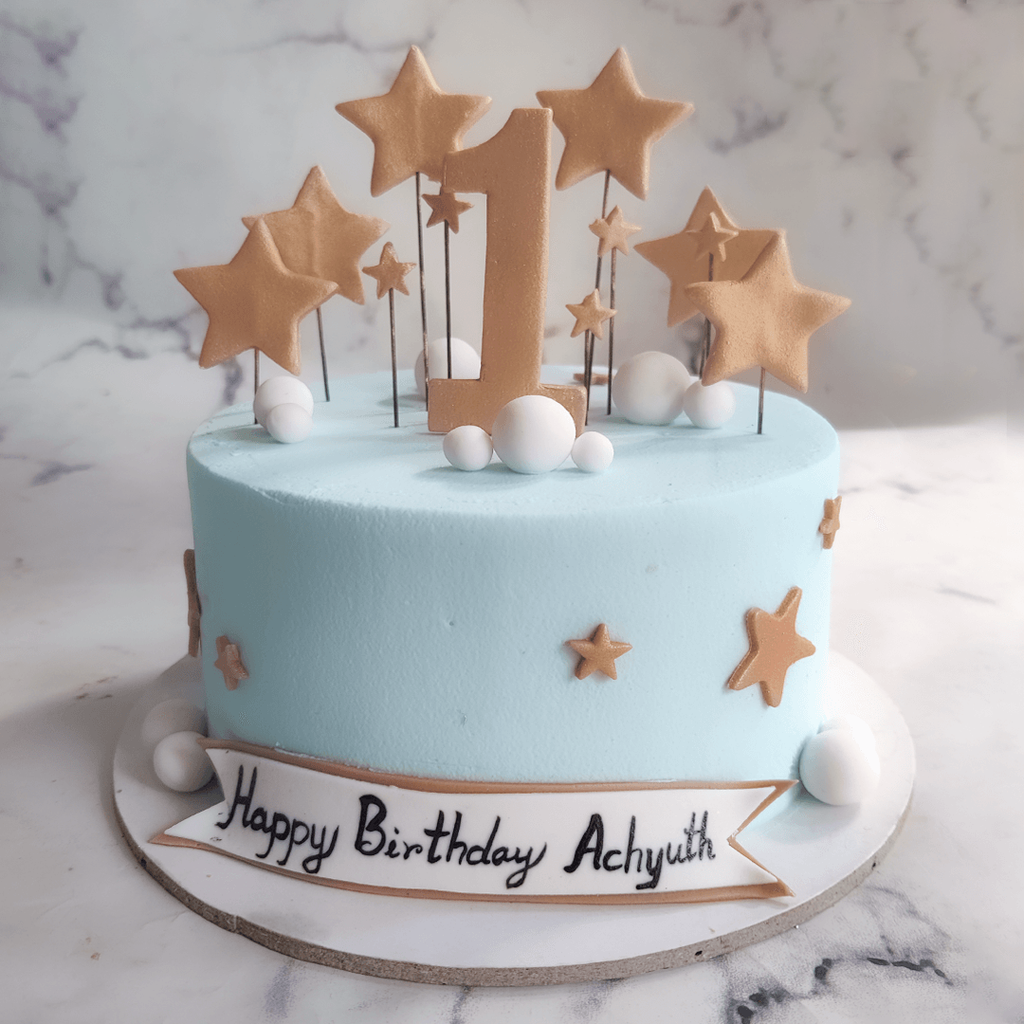 Night Sky 'Twinkle Twinkle Little Star' Cake using Sweet Stamps