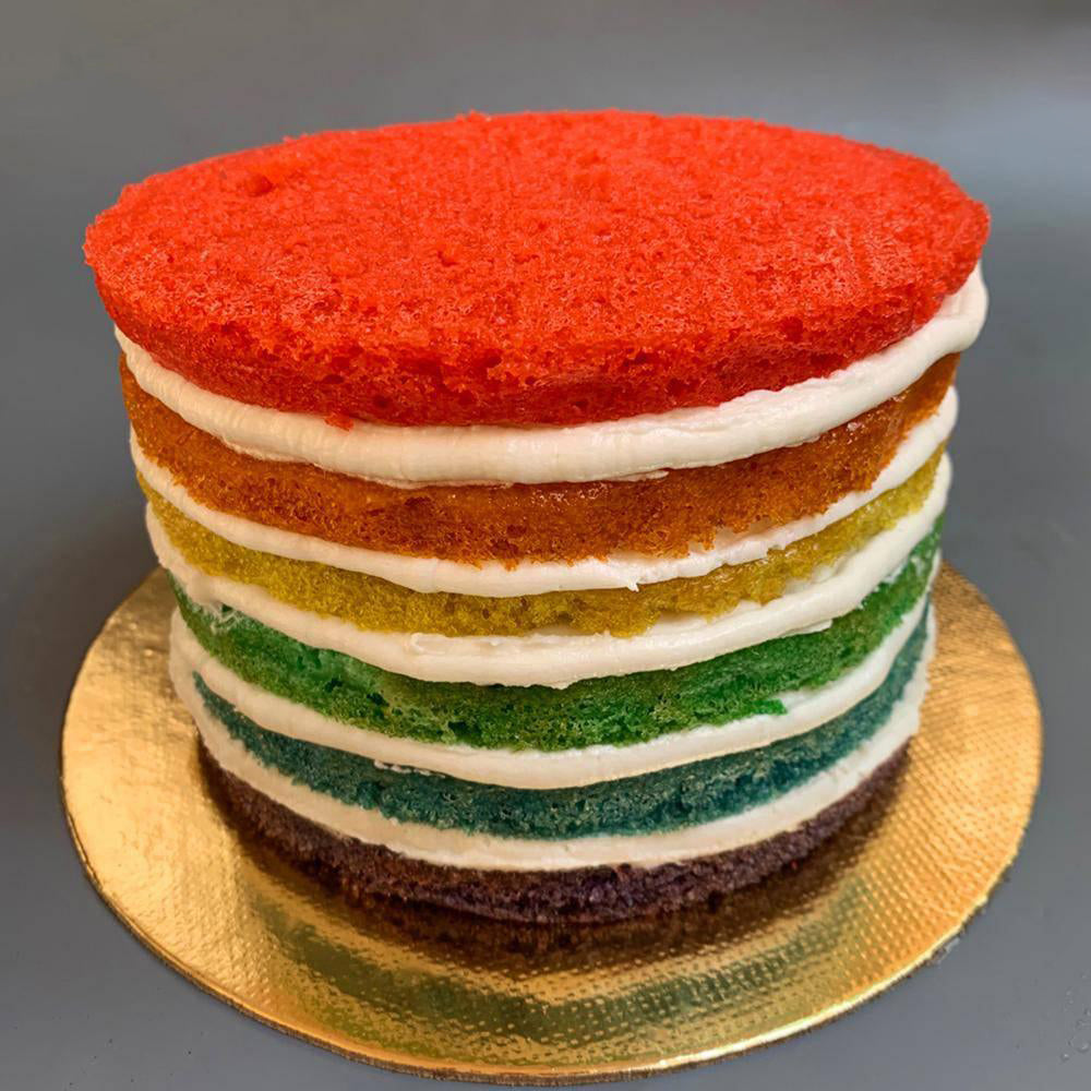 Rainbow cake anniversaire - Cookinov