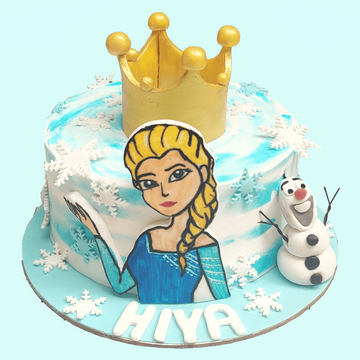 Moscow, Russia. July 2021. Frozen heart style baby Birthday Cake with Elsa  Stock Photo - Alamy