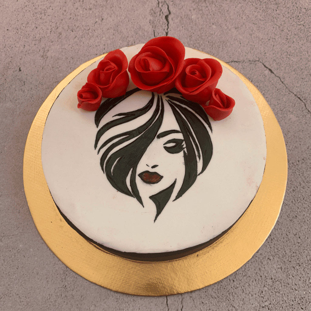 Acrylic Minimalist Art Lady Face Cake Topper,Girl Happy Birthday Cake  Decoration Wedding Cake Topper,Party Supplies | SHEIN