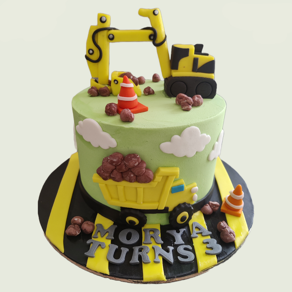 Diggers & Construction Edible Cake Image - can be personalised! - The  Monkey Tree