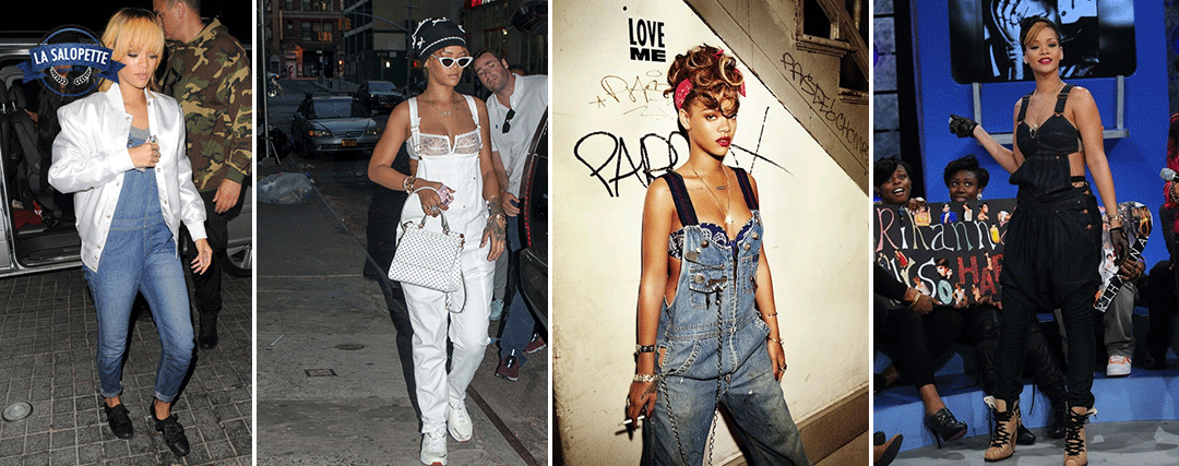 Rihanna in overall