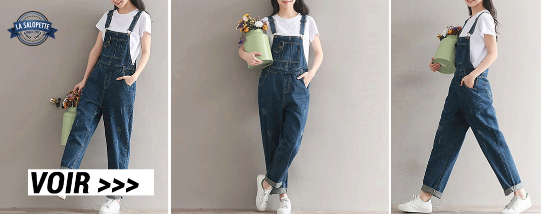 Overalls i denimblå til markedet