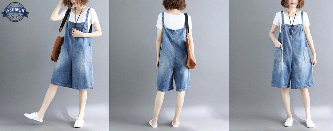 Denim overall voor dames