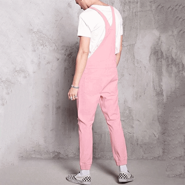 Latzhose Jeans rosa