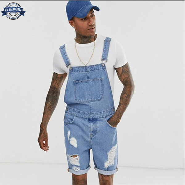 Overall Jeans Shorts Streetwear