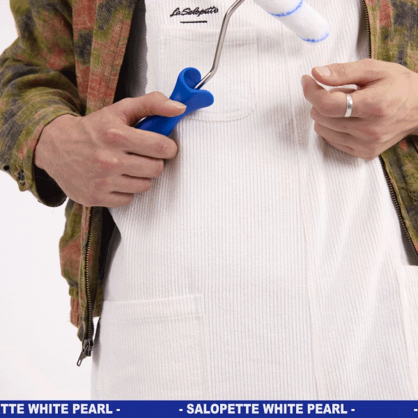 White Corduroy Overalls for Men