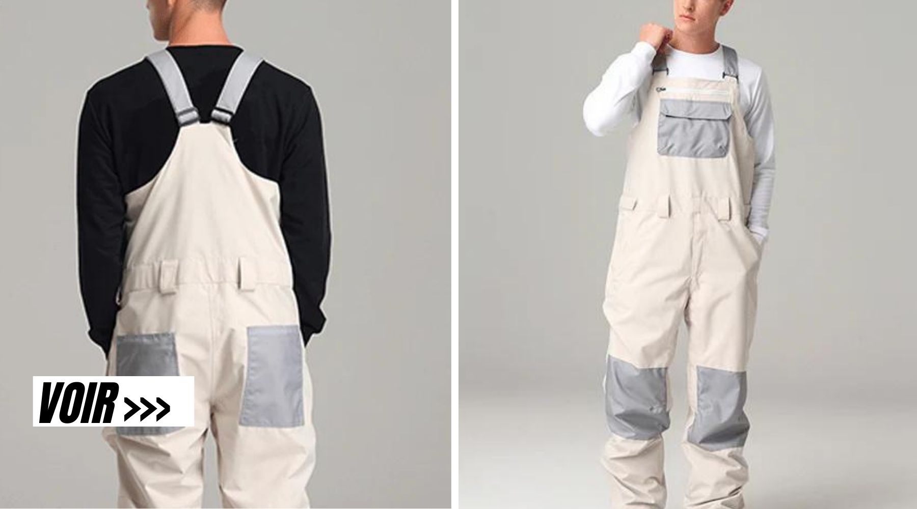 Rehall white ski overalls