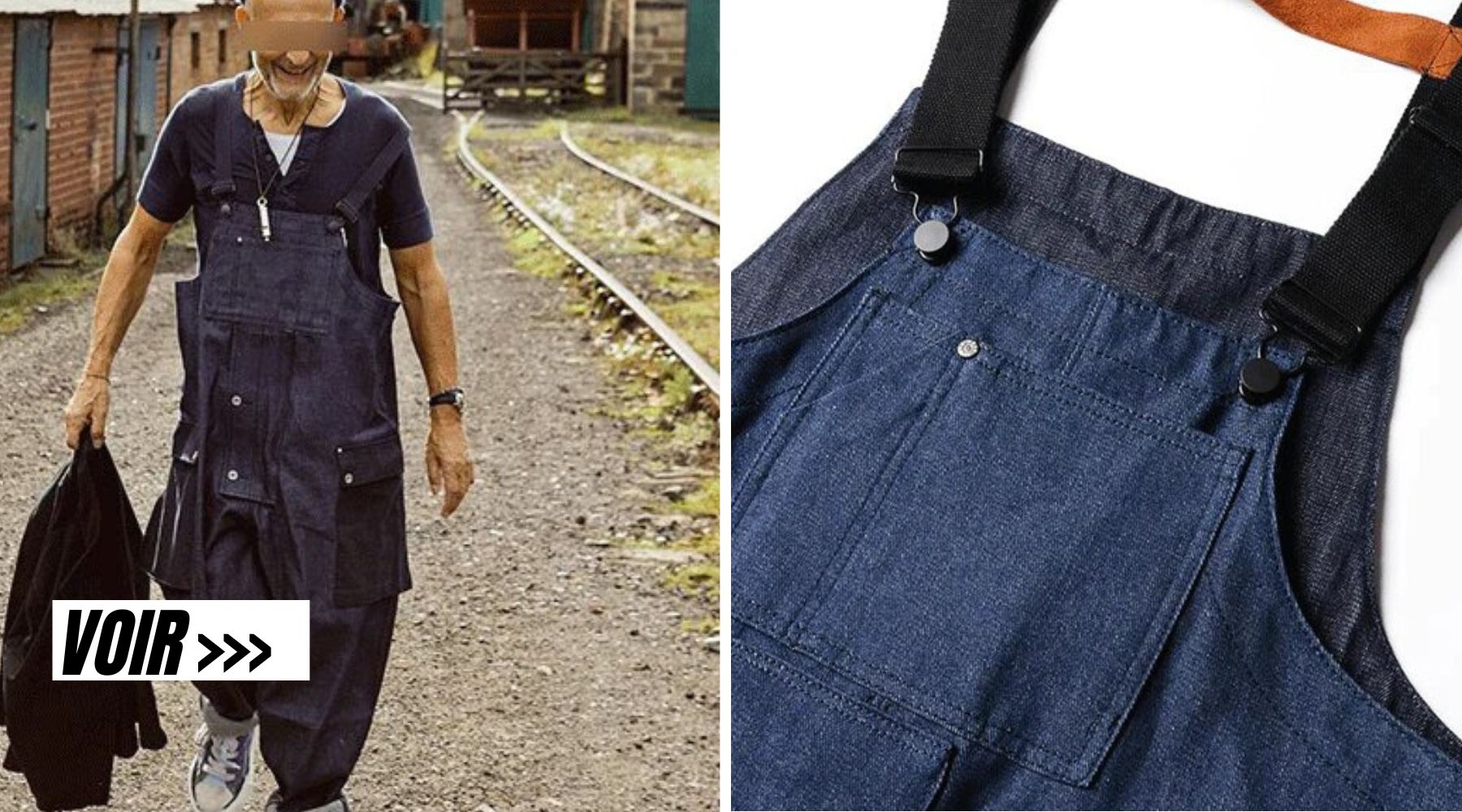 Overall in baggy fisher cargojeans uit 2023