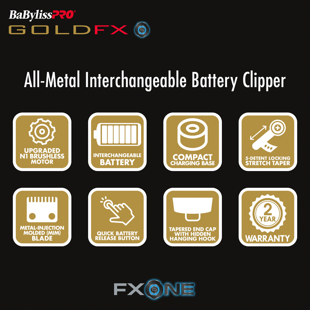 BABYLISSPRO® FXONE™ GOLDFX® CLIPPER  Model # FX899G