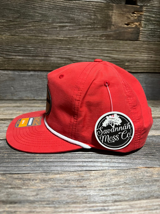 Georgia Bulldogs UGA Georgia Cut Leather Patch Hat — Savannah Moss Co.