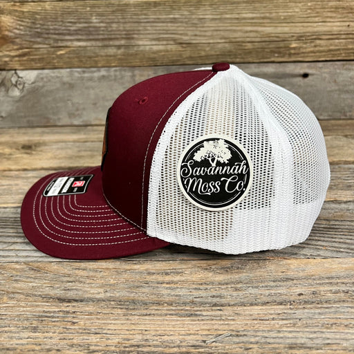 South Carolina Gamecocks Leather Patch Trucker Hat — Savannah Moss Co.