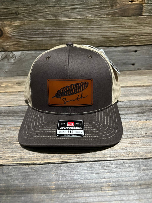 Strut Life Turkey Leather Patch Trucker Hat — Savannah Moss Co.