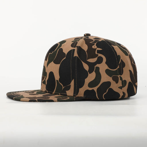 Old School Duck Pellet Camo Leather Patch Rope Snapback Hat — Savannah Moss  Co.