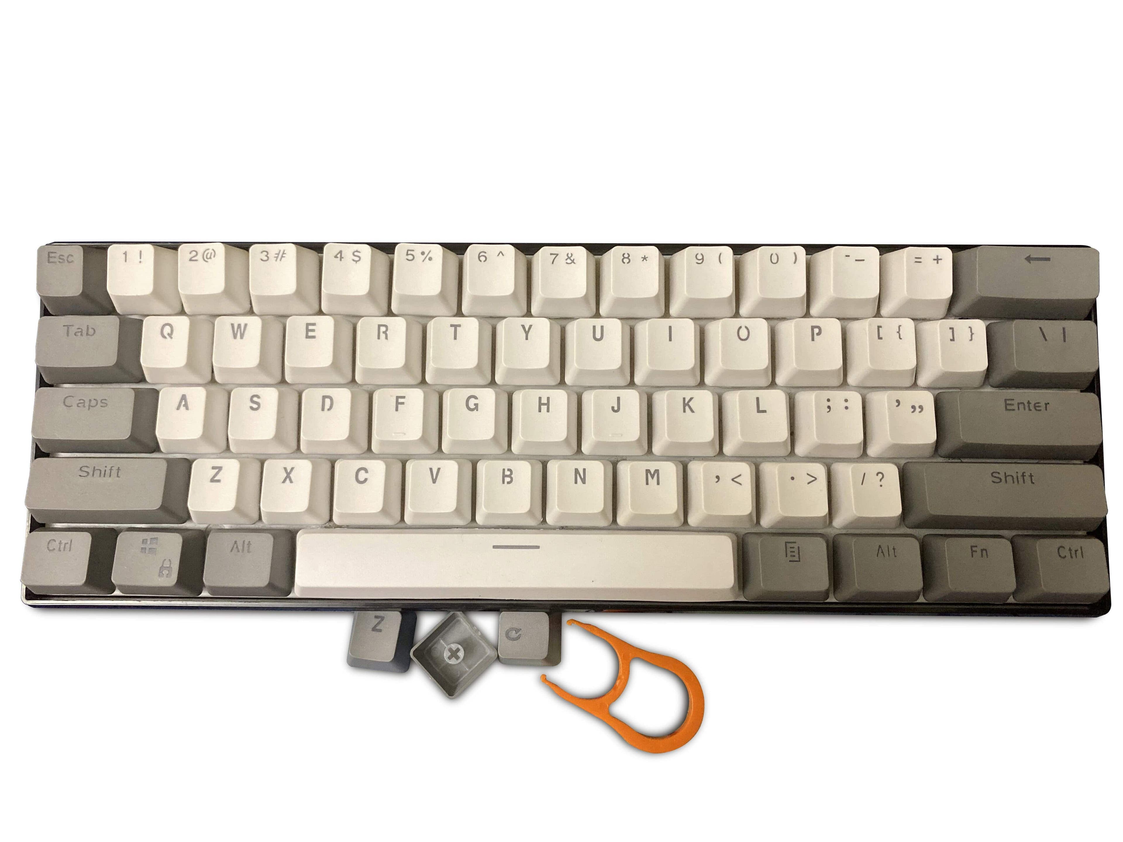 Gray and White Keycap Set