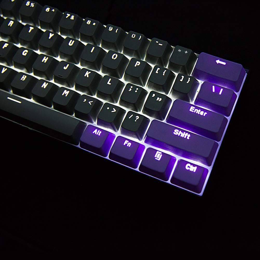 Ducky One 2 Mini Keycaps Backlight  Gray and purple keycaps