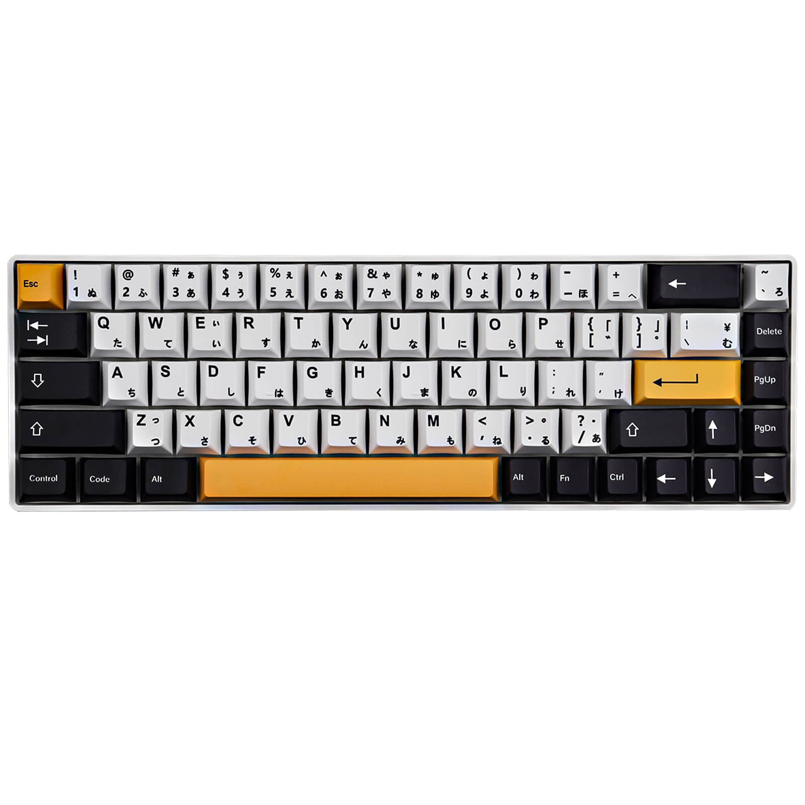 145 Keys Black and Yellow Japanese keycap