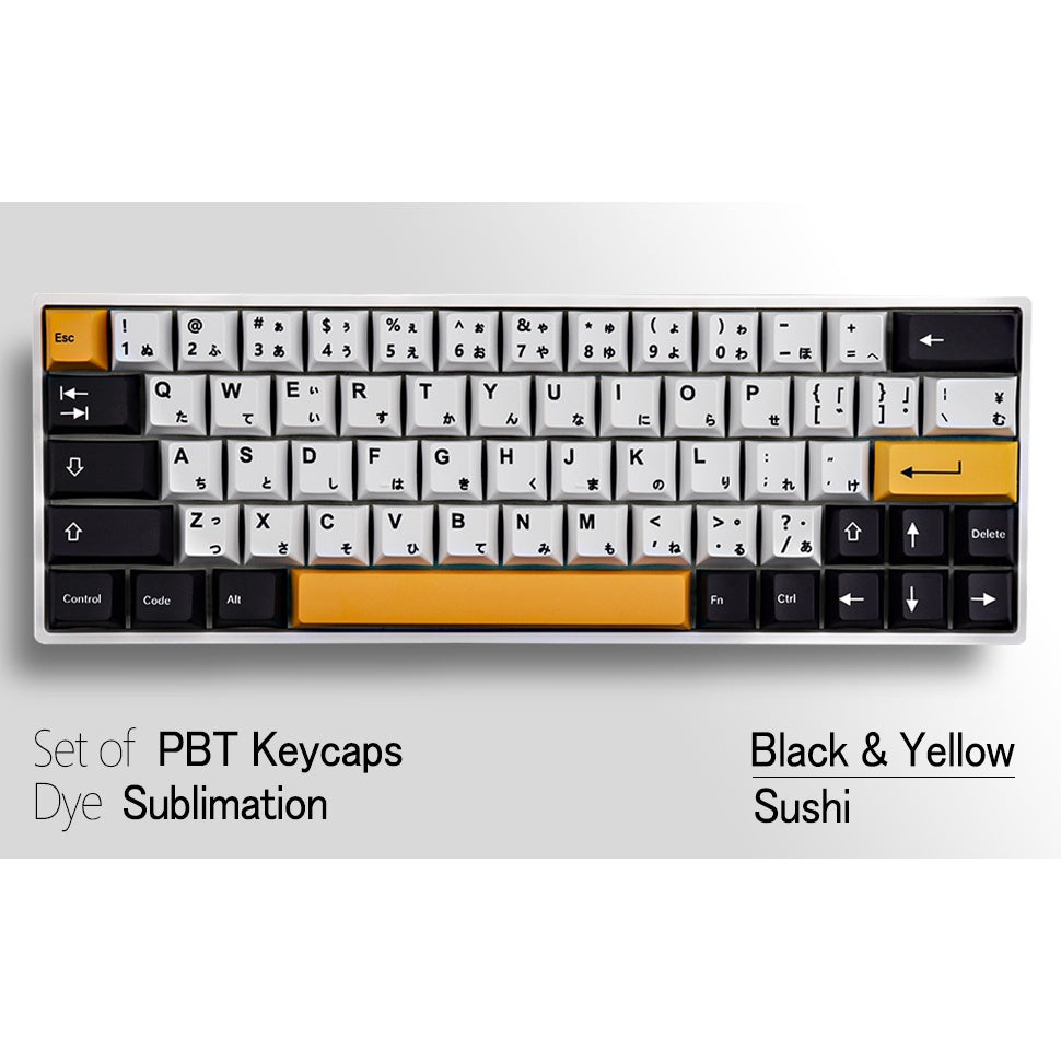 yellow black keycaps