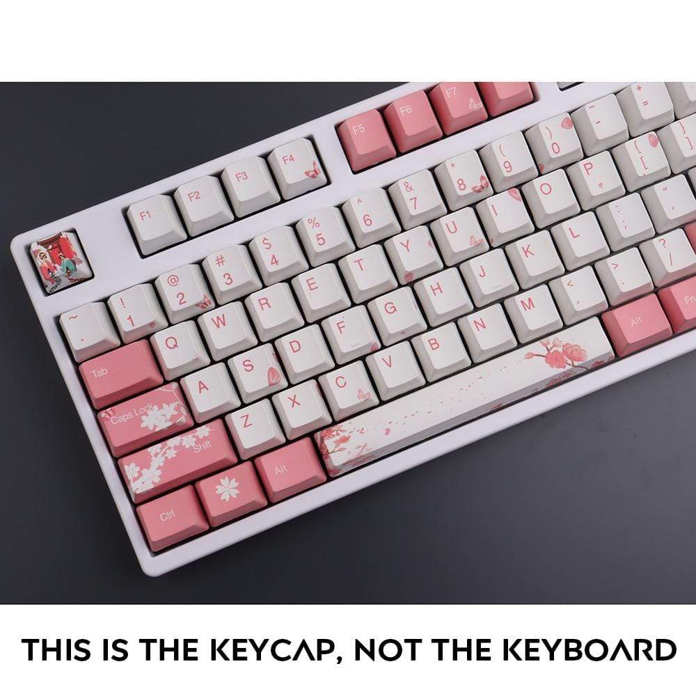 sakura themed keycaps