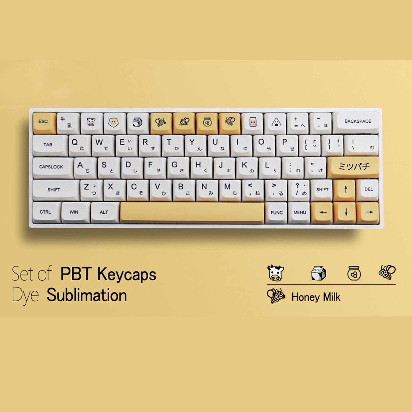 Honey Milk Keycaps Set