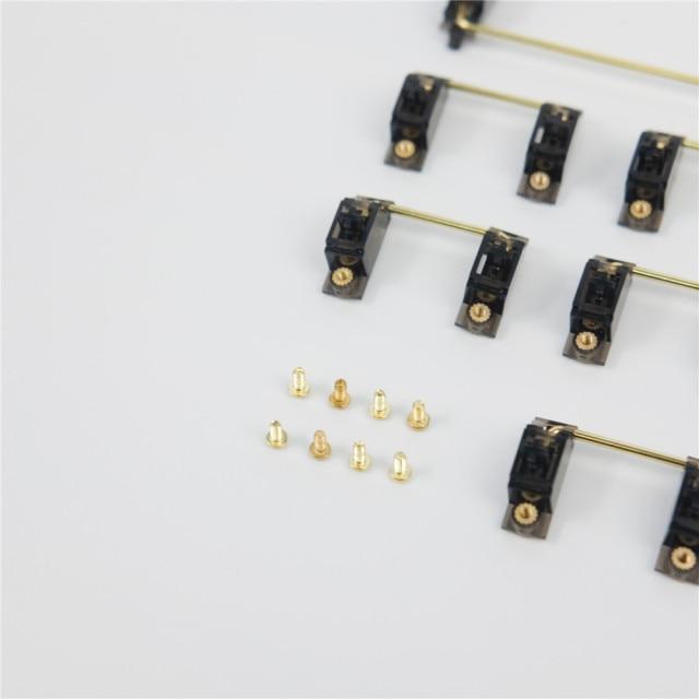 Transparent Gold-Plated Screw Stabilizer - Diykeycap