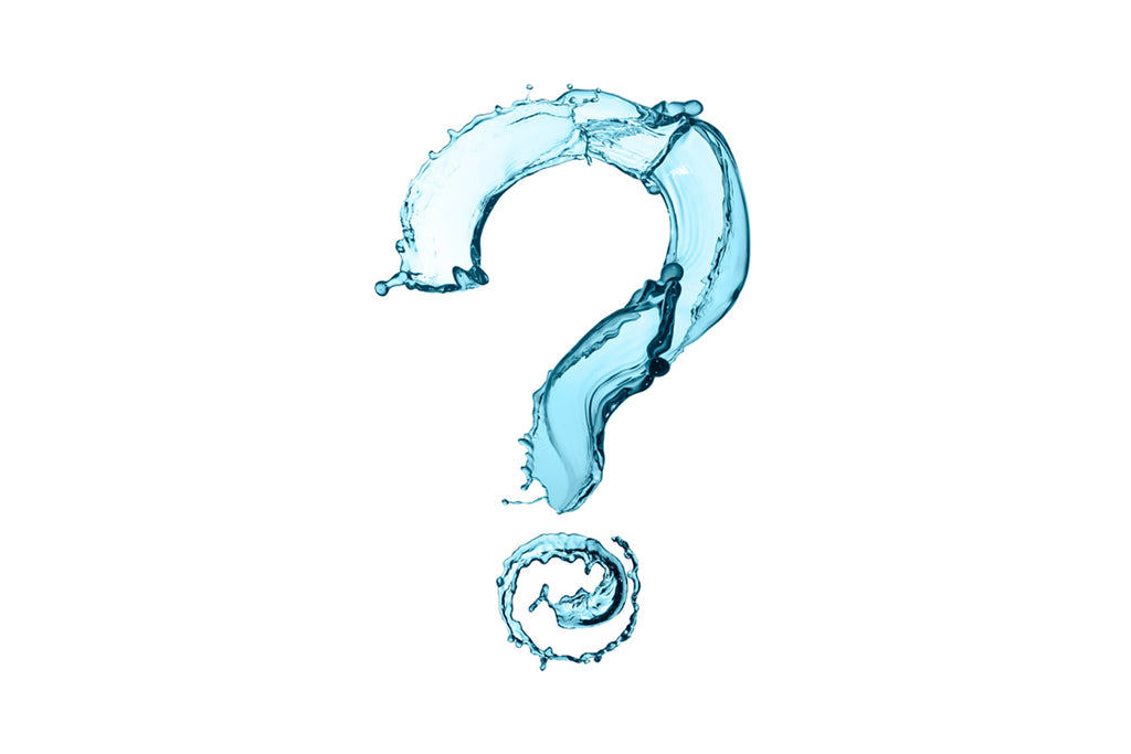 A question mark made of water