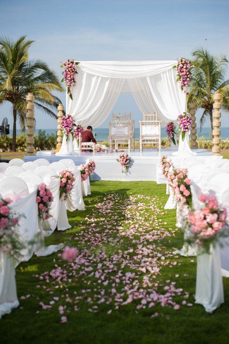 Embellished Pergola Wedding Backdrop