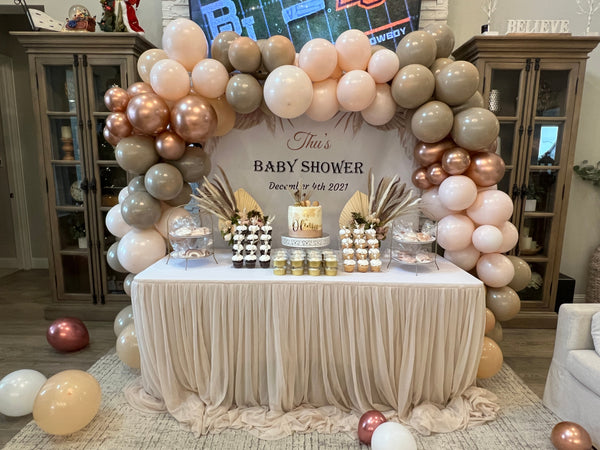 Pampas Grass Baby shower backdrop