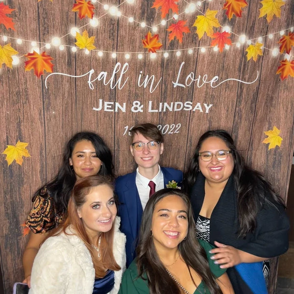 fall in love photobooth backdrop