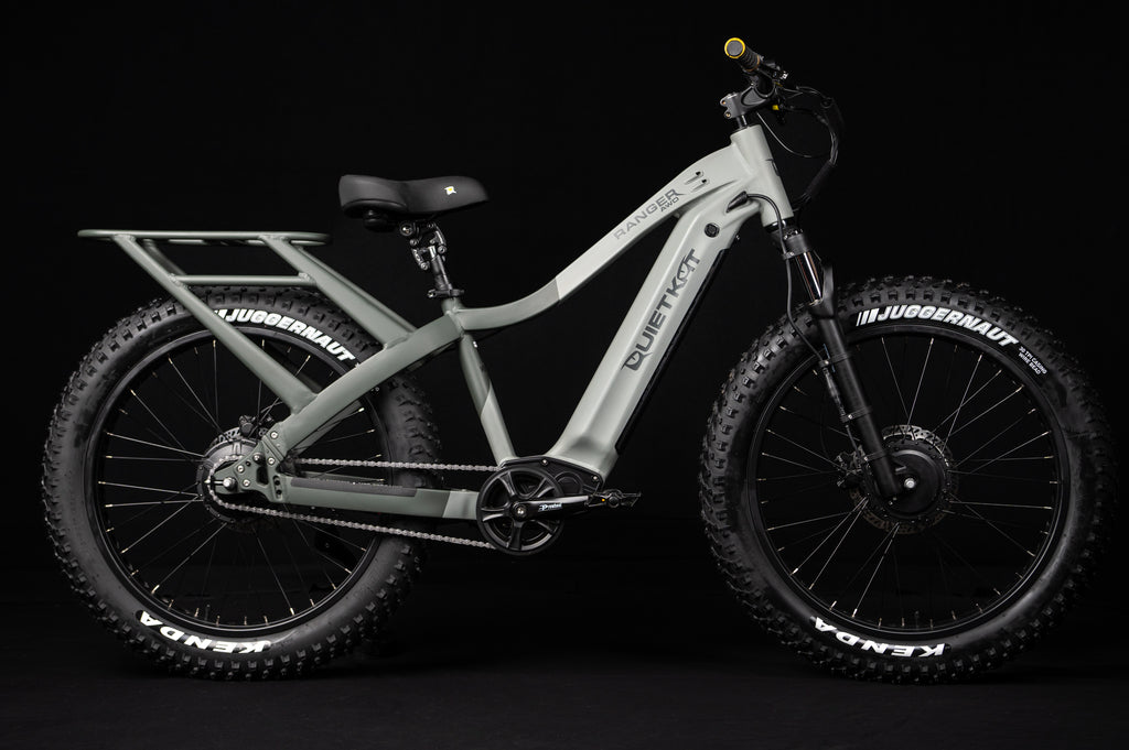 Trusted Ride | Explore confidently with the Ranger AWD hydraulic suspension and brakes, dual hub-drive motors, long-range battery, and single speed drive-train.