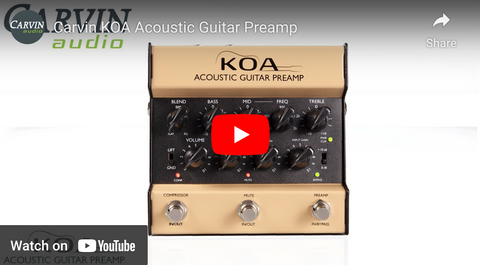 KOA Acoustic Guitar Preamp Pedal Demo Video