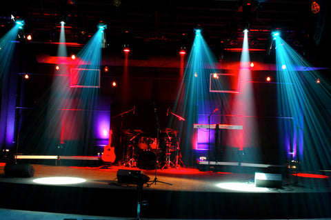 Stage with lights