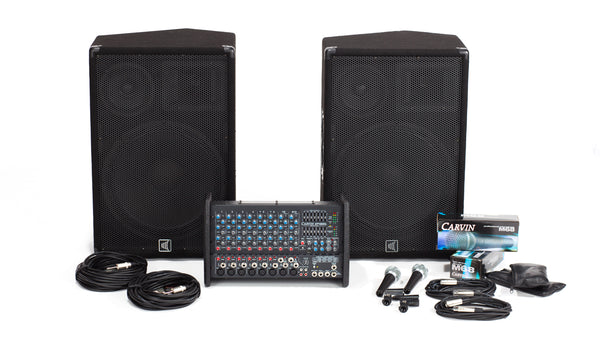 Carvin Audio XP1000L-153 Powered Sound System Package