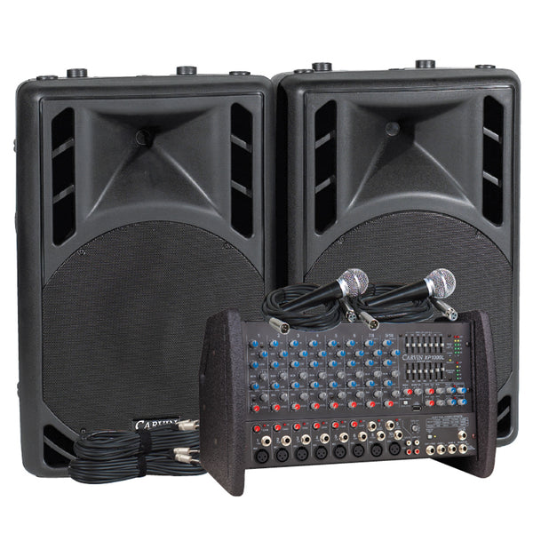 Carvin Audio XP1000L-PM15 Powered Sound System Package