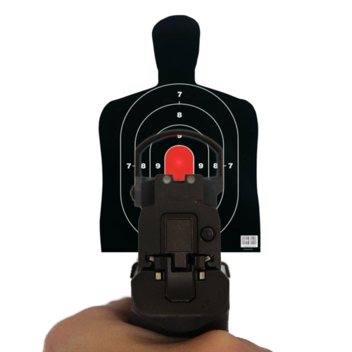 Red Dot on Red Range Target