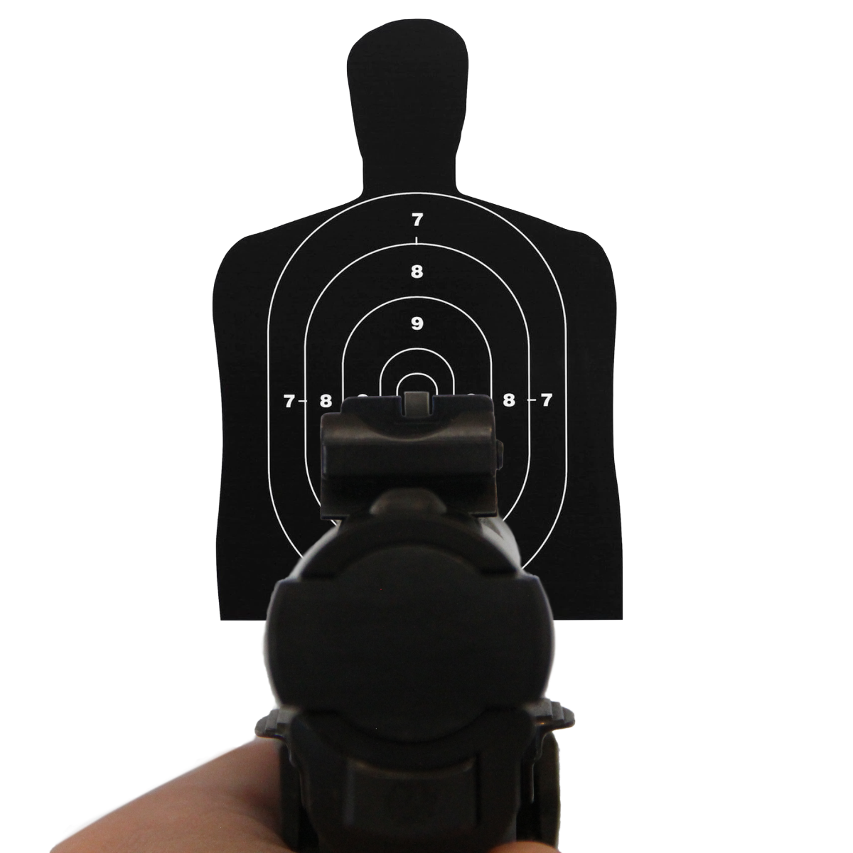 Black Ruger Sights on Black Shooting Targets