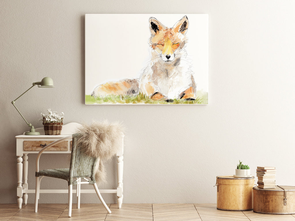 Running fox, animal art print, fox wall art – SophieDufresneGuindon