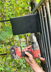 metal tubular fence letterbox installation