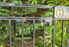 metal tubular fence letterbox installation