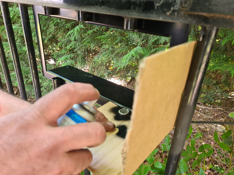 metal tubular fence letterbox installation