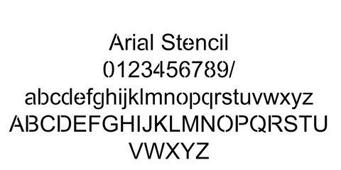 arial stencil font