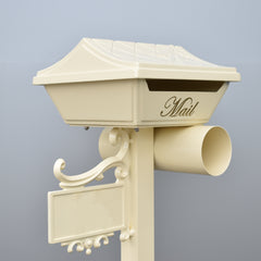 augusta freestanding letterbox cream