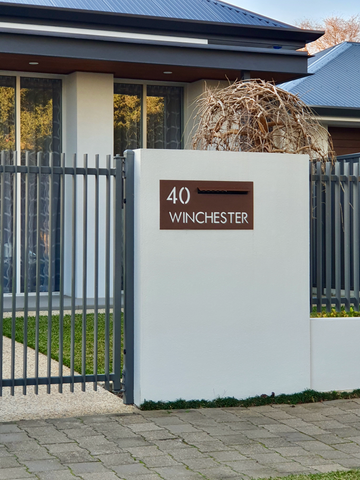 corten steel letterbox faceplate