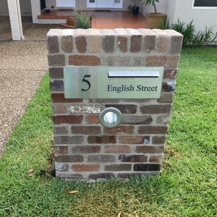 custom letterbox faceplates option 5 brick pillar