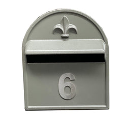 grange letterbox woodland grey jasper stainless steel number 6